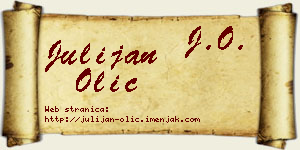 Julijan Olić vizit kartica
